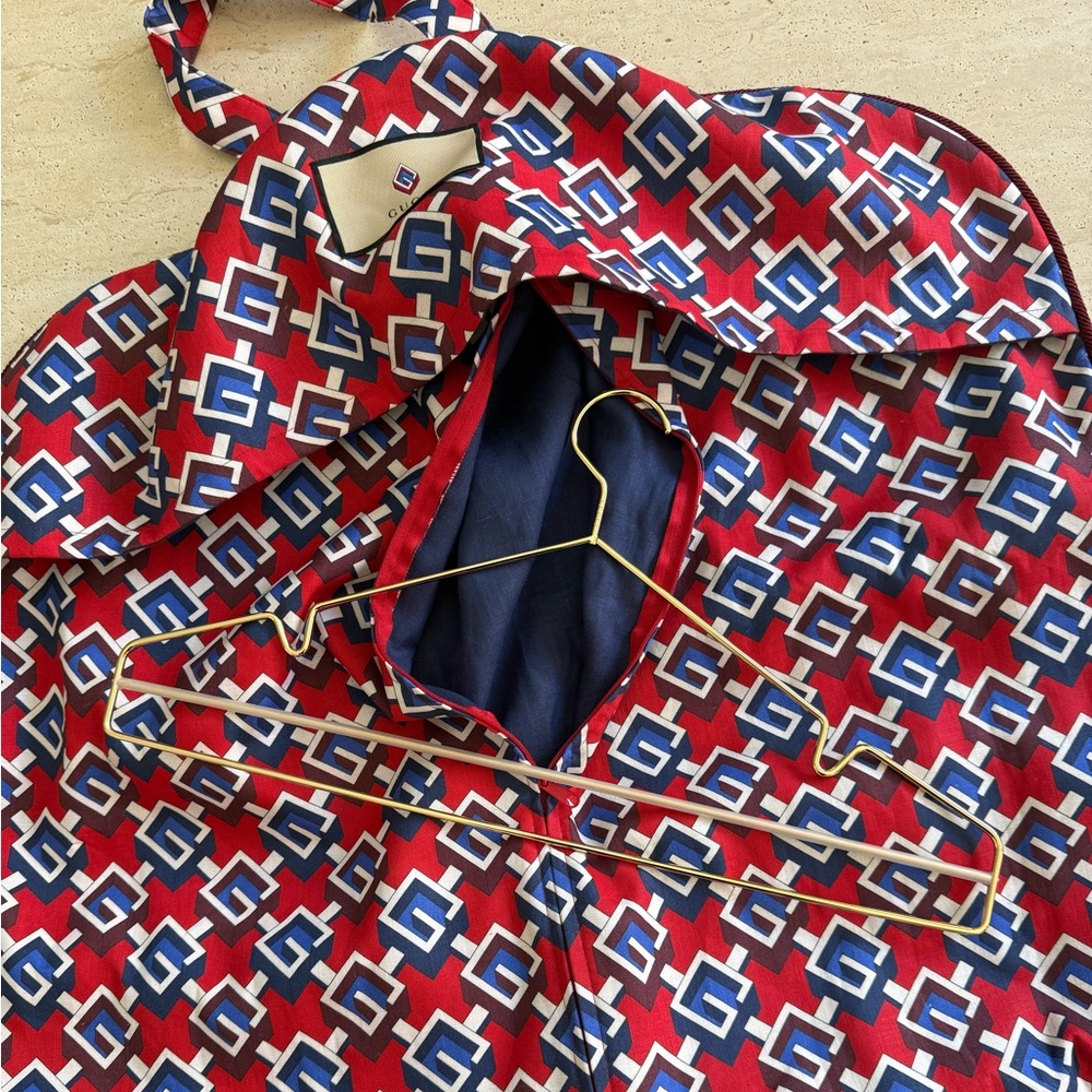 NWT GUCCI  G Geometric Travel Linen Garment Bag Minaudière  Unisex 27”x43” - Picture 11 of 16